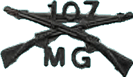 107th MG Co., 27th Division, AEF, collar device><br>107th MG Company officer's collar device<p>

<img src=