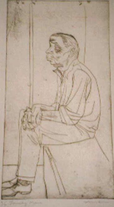 Lonely Man 9 1/2""x16 1/2" ed 90 eBay 3-9-3