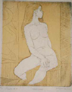 Nude #8, 13 3/4"x16" eBay 4/03 lithograph by Irving Amen