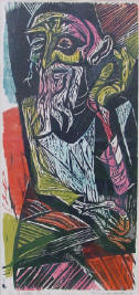 The Subtle Point a woodcut by Irving Amen
