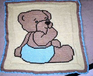 Ava's completed Baby Bear Afghan