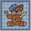 Ramona's graph of Teddy with Baseball Bat 80x80 in thumbnail