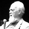 Robert Anton Wilson at DisInfo.con 2000, NYC, Feb 19 2000, photo by Eric Arnum