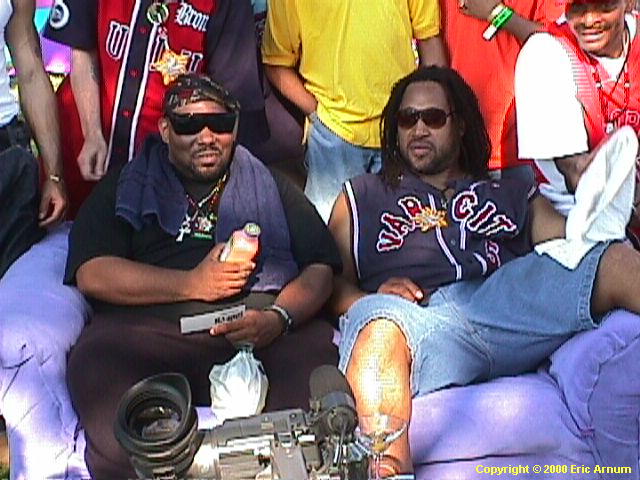 Afrika Bambaataa and Kool Herc at the 6th Element, Randall's Island NYC, June 10 2000