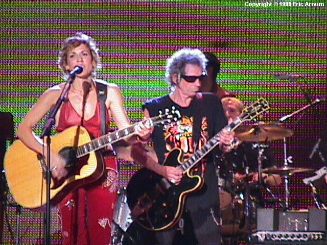Keith Richards joins Sheryl Crow in Central Park, NYC, Sept 14 1999