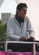 Perry Farrell spins at the 6th Element, Randall's Island, NYC, June 10, 2000