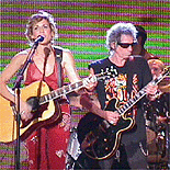 Keith Richards joins Sheryl Crow in Central Park, NYC, Sept. 14 1999