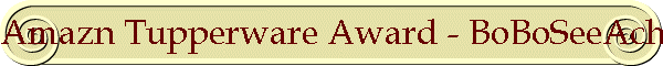 Amazn Tupperware Award - BoBoSeeAchie