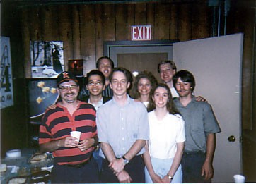 Group shot

"The WLIX staff in 94, pictured left to right:Peter Nowinski, Mike Lee, Kevin Egland, Jerry Williams, Addie Triolo, Heide Van Essendelft, Gary DeVeau and Scott (forgot last name).
