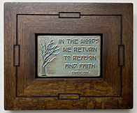 Framed Ralph Waldo Emerson In The Woods Motto Quote Tile Click To Enlarge