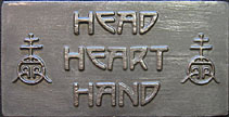 Roycroft Head Heart And Hand Arts & Crafts Clay Tile Click To Enlarge