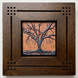 Live Oak Tree Framed Handmade Art Tile Click To Enlarge