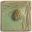 Pinecone & Needles Arts And Crafts Tile Click To Enlarge