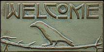 Welcome Crow Bird Art Tile Click To Enlarge