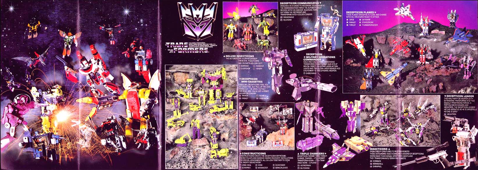 1987 Hasbro Canada G1 Transformers Checklist 1-1 Toy Catalog Poster 