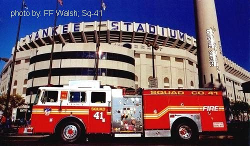 Squad 41 Truck at Yankee Stadium
