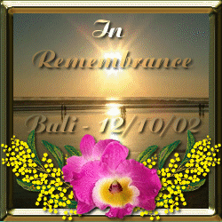In memory of Bali bombing
