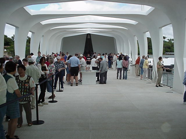 Inside the Arizona Memorial.