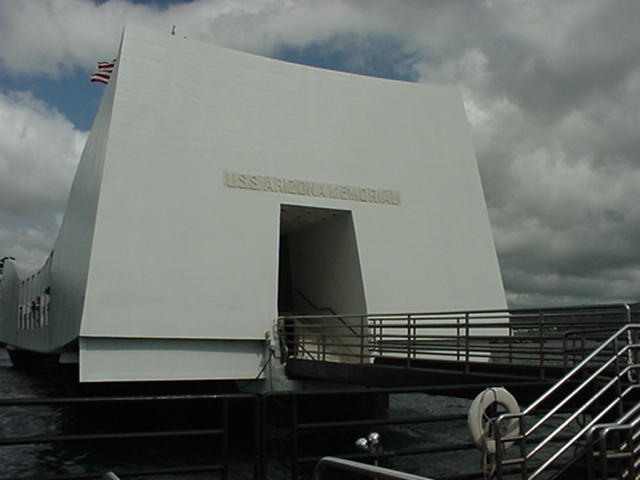 The entrance to the Arizona Memorial.