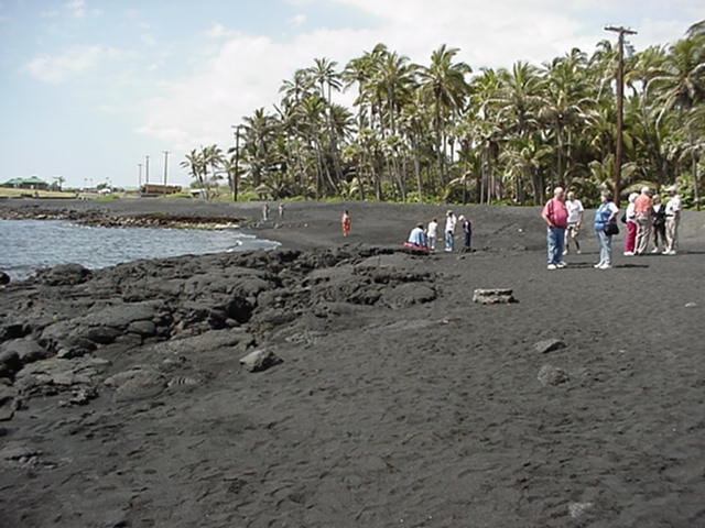 Looking the other direction down the black sand beach.