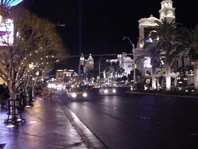 Looking down the street