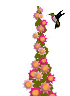 animated image hummingbird flowers