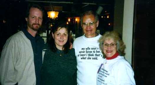 Here's some of us, at the restaurant