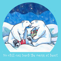 Cold can never touch  the hearts warmed by love! More polar bears in marker and colored pencil. Living in Barrow has influenced me!
