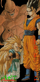 Goku, Majin Buu, and Gotenks
