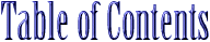 Table of Contents