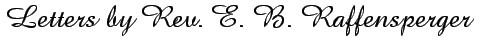 Title: E B Raffensperger Letters