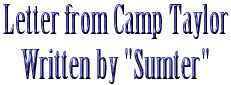 Title: Letter from Camp Taylor