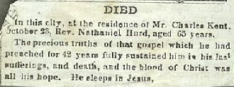Obituary for Rev. Nathaniel Hurd