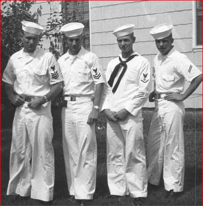The Newman Navy, 4 of the Newman Boys, left to right, Kirby Jr., Joseph, Edward, and David