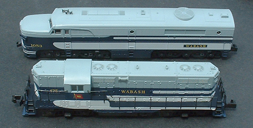 F29 N Scale Train WABASH Model Power 3464