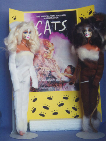 Cats as shown at the 1999 British Fashion Doll Convention