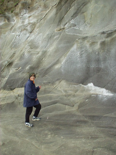 Yoav getting ready to climb some rocks