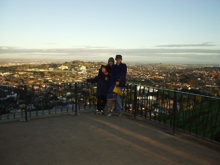 Nomi, Michal,Yoav and Yotam on Mt. Eden