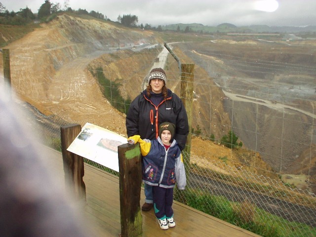 Michal and Yotam next to a gold mine