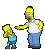 animated bart & homer