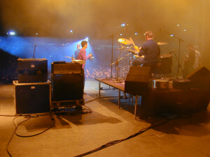 Whole band from behind