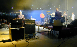 Whole band from behind