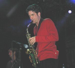 Pat playing the sax