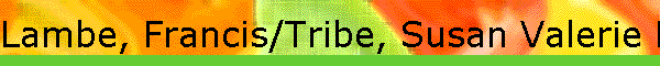 Lambe, Francis/Tribe, Susan Valerie Doris
