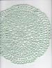 Picture of green eight inch doily.