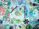 Picture of the middle of the crazy quilt.