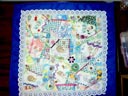 Picture of whole crazy quilt for baby shower.