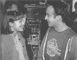 Molly and Don McKellar having a few smiles on the set of TWITCH CITY.