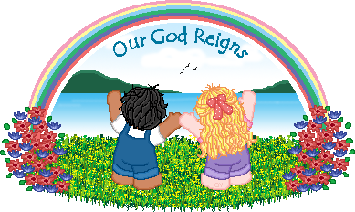 Our God Reigns Rainbow Picture with Children