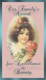 Cori And Dan's Family Site Excellence And Beauty Award